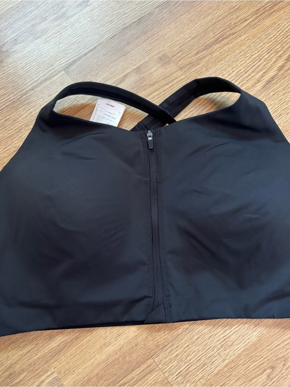 ADIDAS NWT 42 DD black sports bra athletic sports sporty gym outdoors fitness